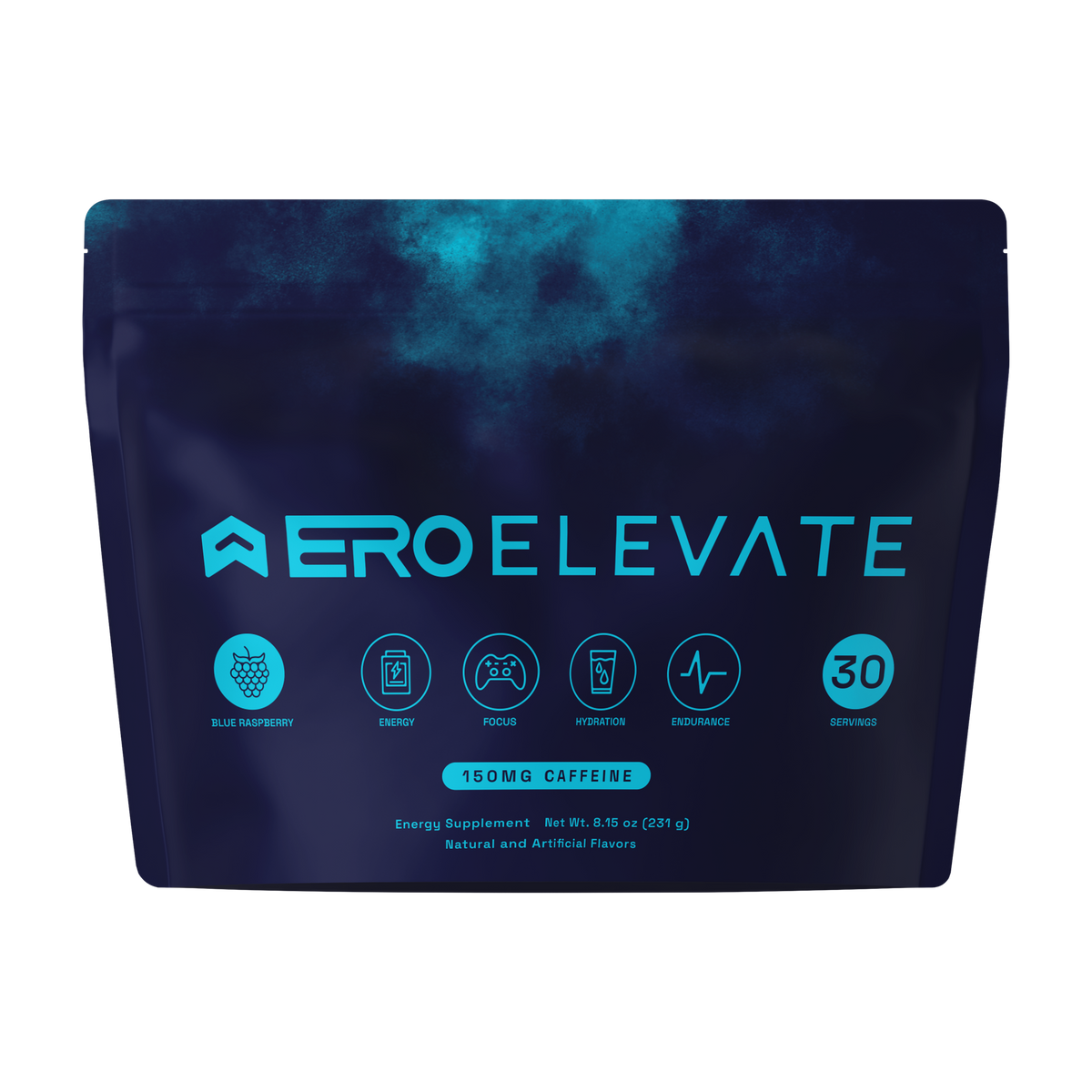 ERO Elevate Blue Raspberry bag, front